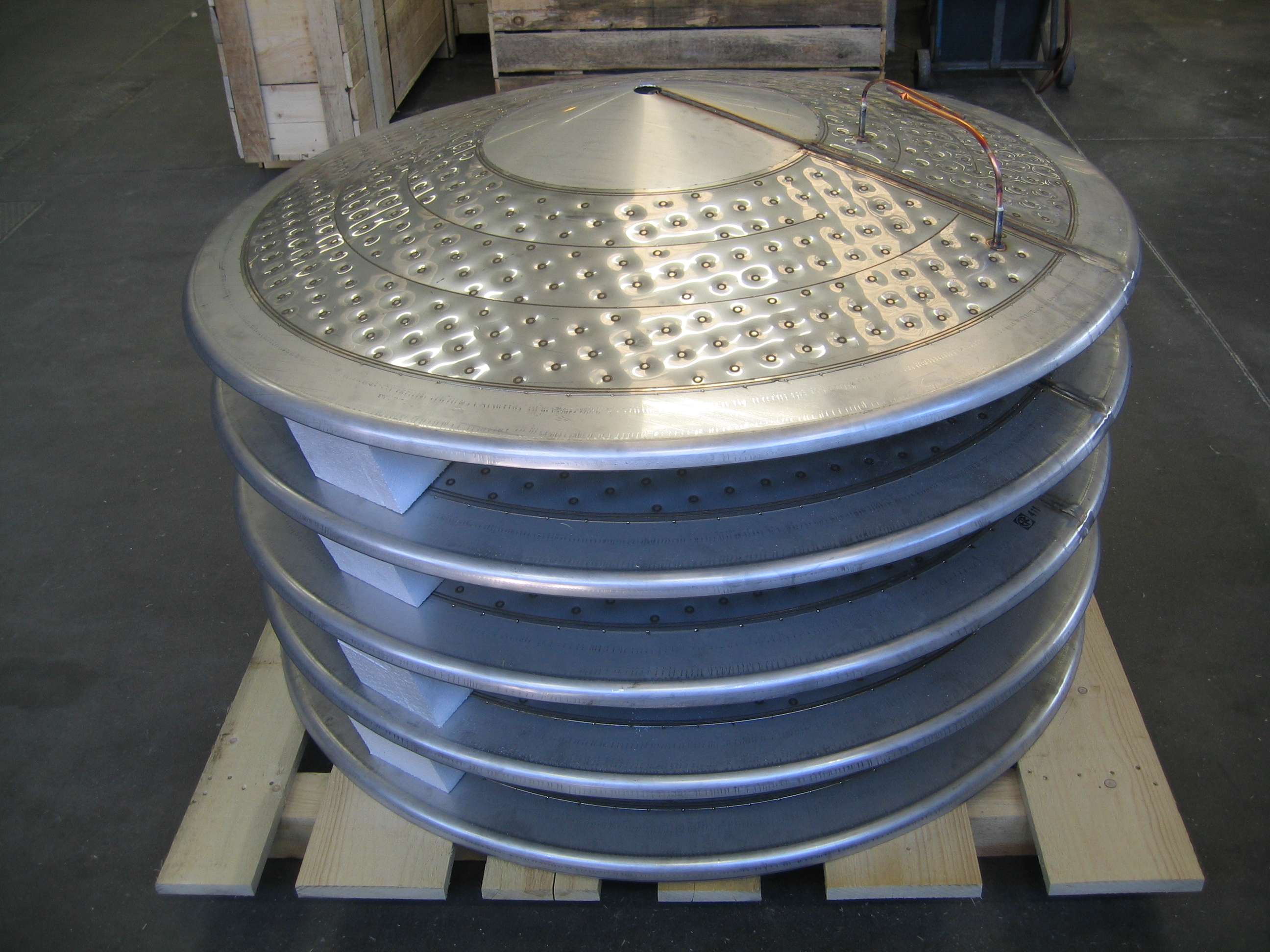 RVS tankbodems met warmtewisselaar