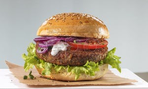 Bux-burger, een burger op basis van insecteneiwitten