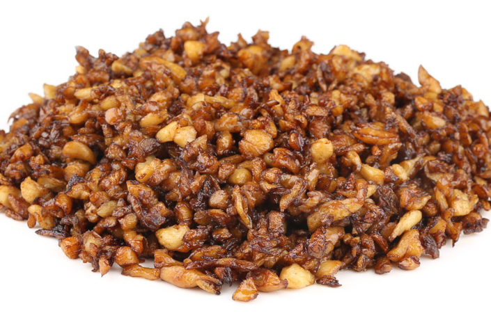 Veldbonen met uiten van Meatless. De textuur is vergelijkbaar met gekookte kip . Bron: www.meatless.nl