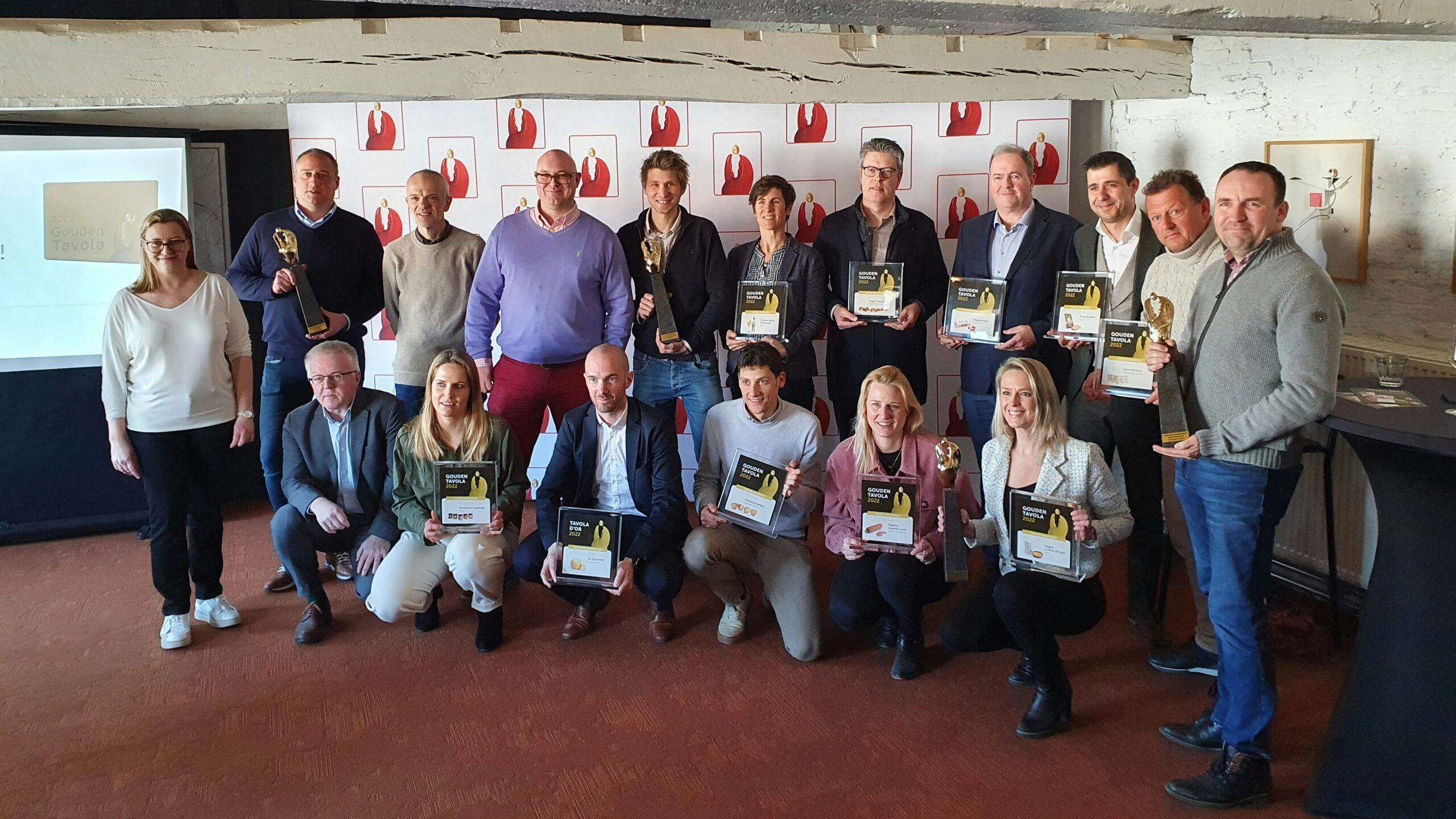 De winnaars en de nummers twee en drie in de vier categorieën.