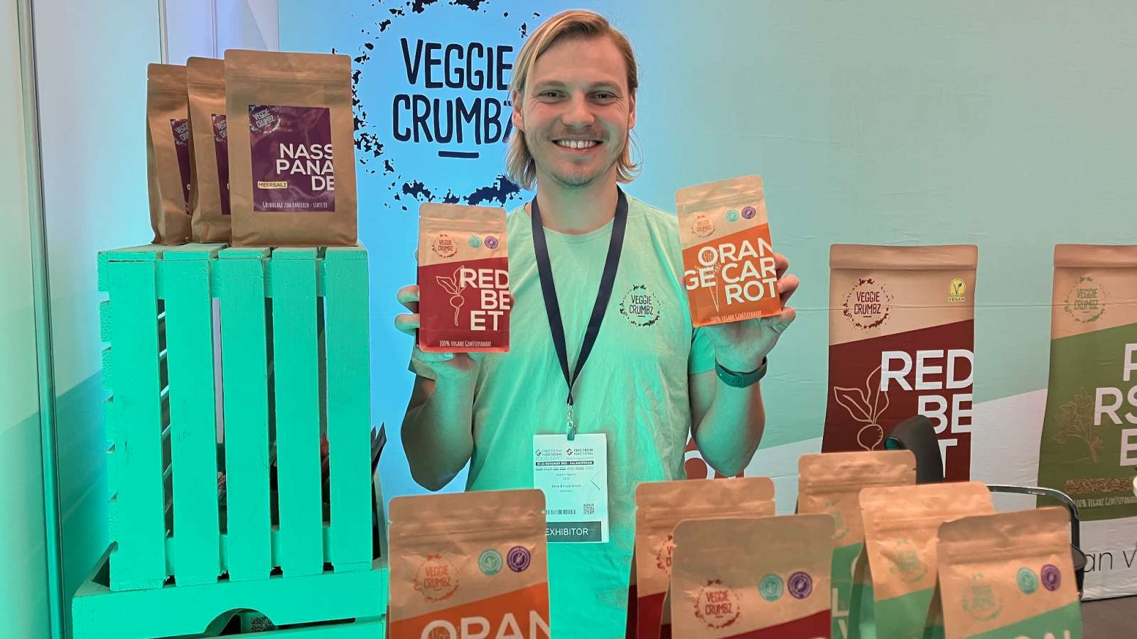 Marlon Harms, ceo van Veggie Crumbz