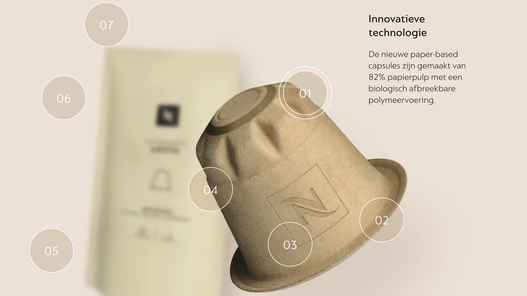 Het composteerbare Nespresso-cupje. (Beeld: Nespresso.com)