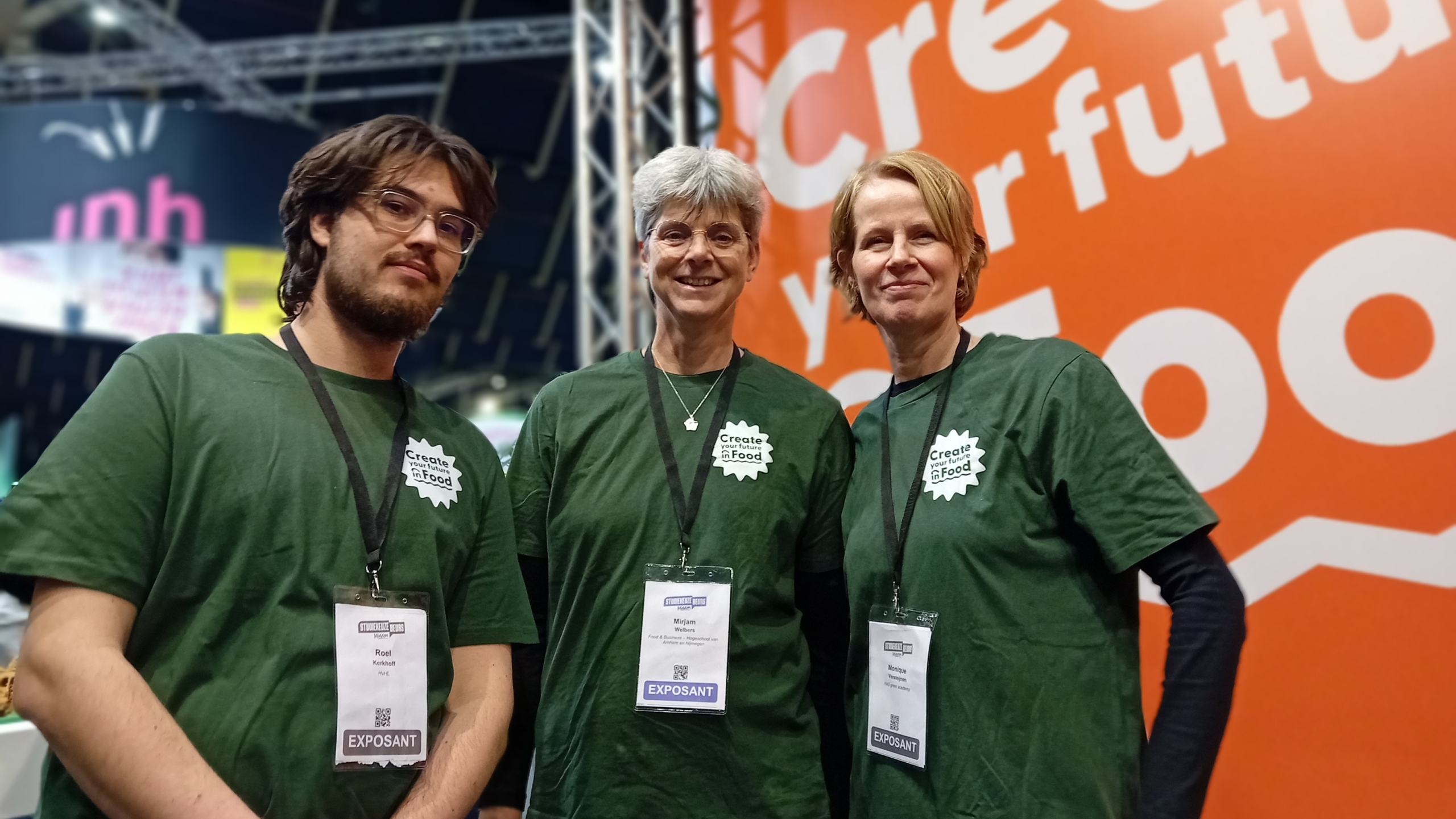 Vlnr: Roel Kerkhoff (Hogeschool Van Hall Larenstein), Mirjam Welbers (Hogeschool van Arnhem en Nijmegen), Monique Versteijnen (HAS green academy)