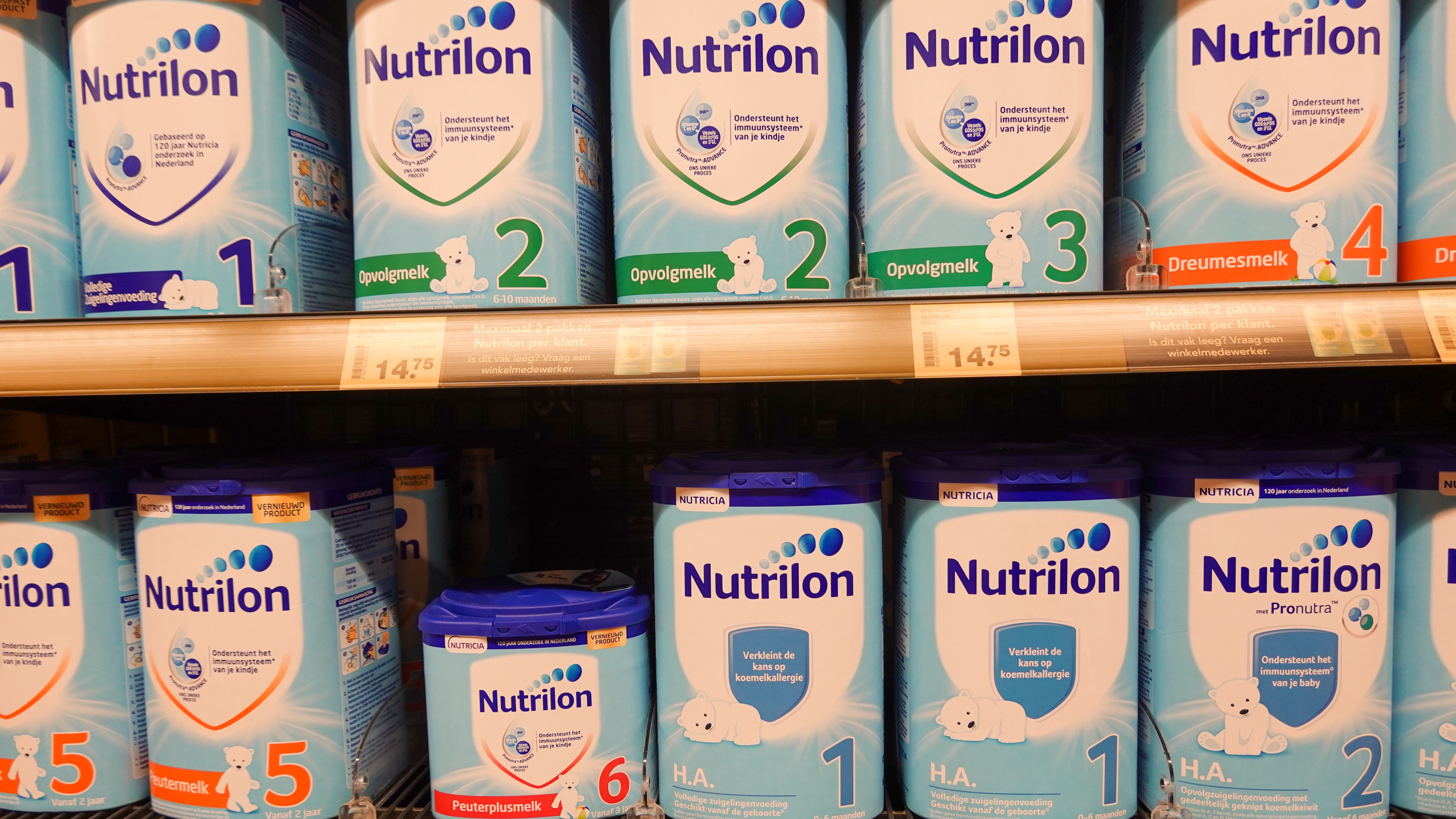 Melkpoeder van Nutrilon. Credit Harold Versteeg | Hollandse Hoogte / ANP