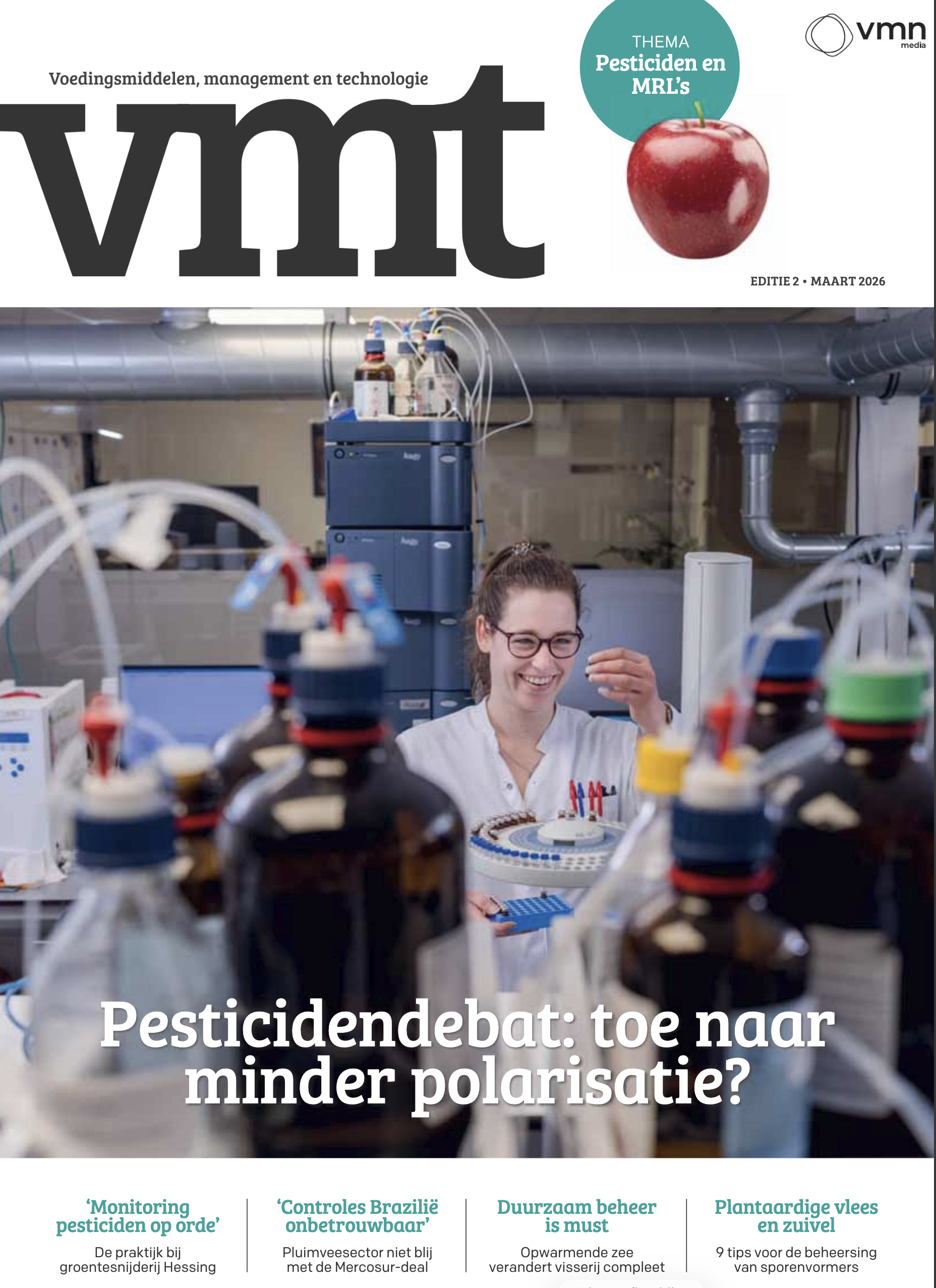 De cover van VMT 2 van 2026. Foto is gemaakt bij Nutrilab. (Beeld: Marco de Swart)