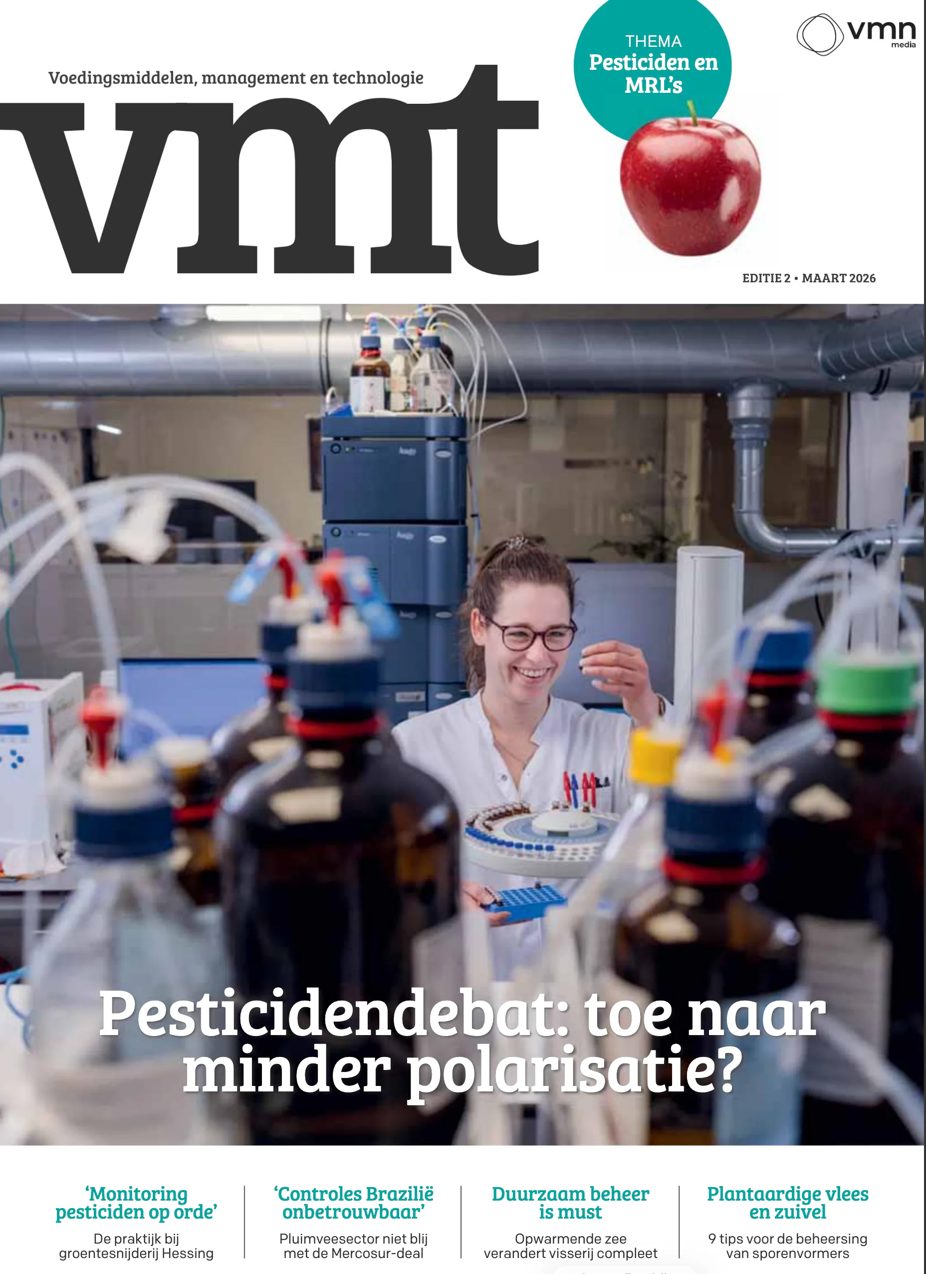De cover van VMT 2 van 2026. Foto is gemaakt bij Nutrilab. (Beeld: Marco de Swart)