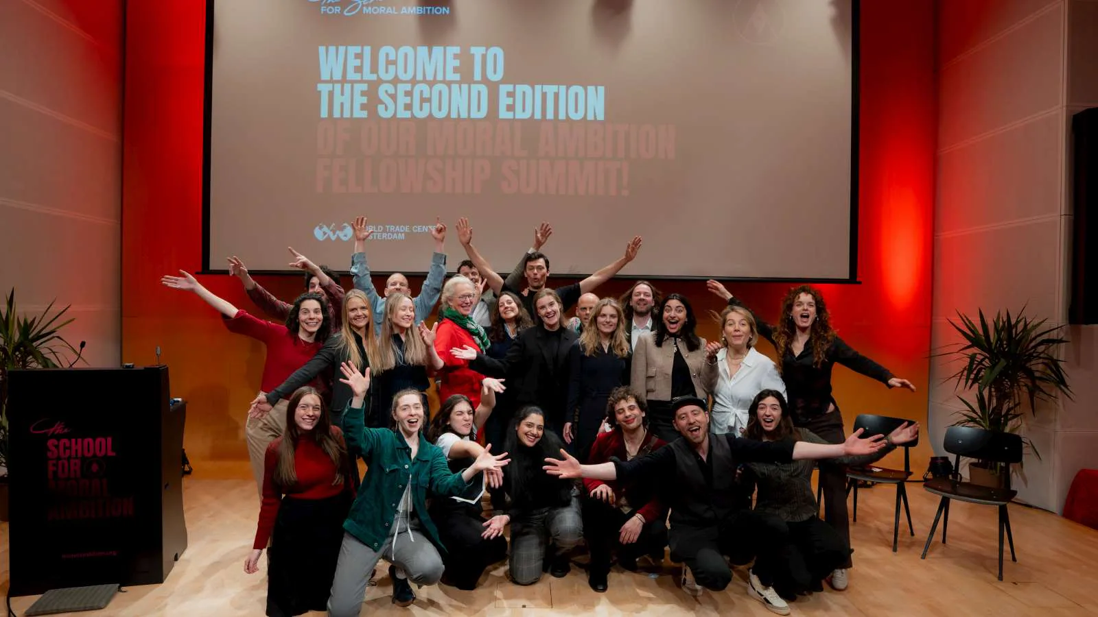 De laatste lichting van Fellows van The School of Moral Ambition. Fotocredit: Isabell Janssens