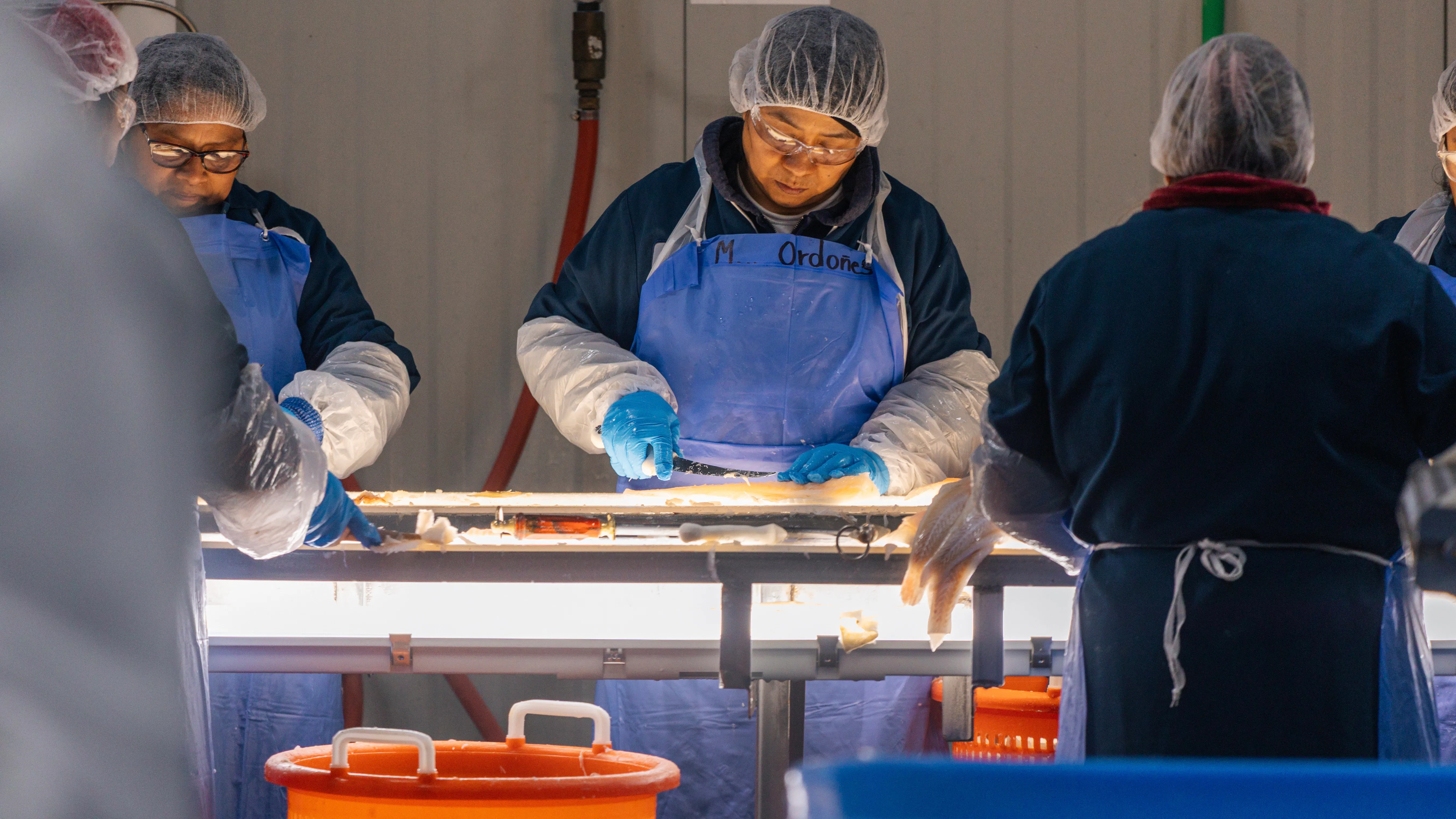Visverwerking bij Eastern Fisheries (Beeld: Food Export - Northeast)